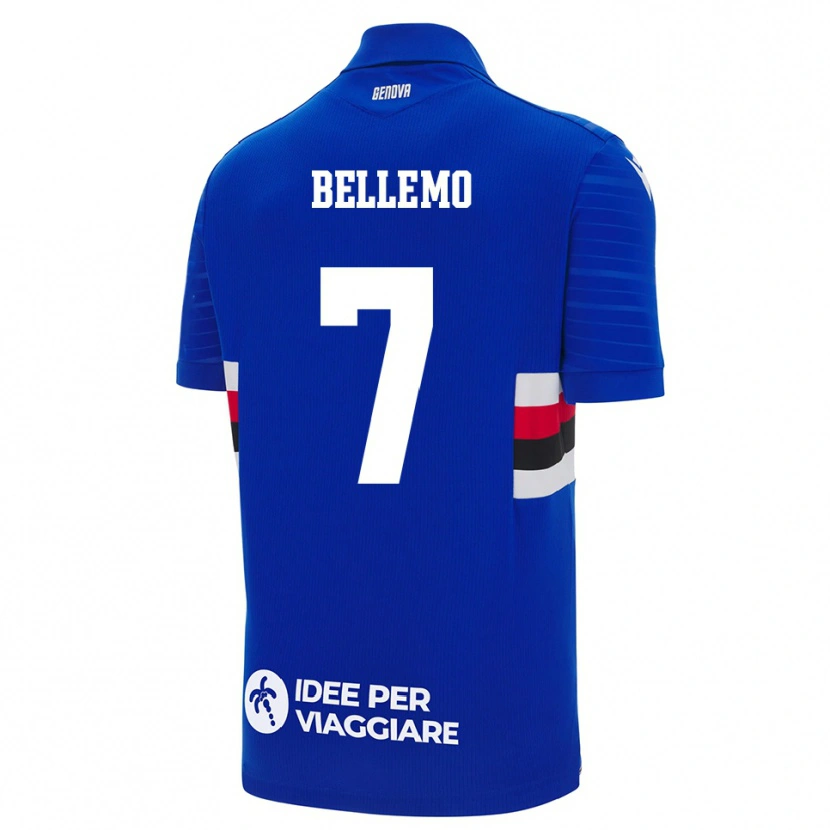 Danxen Criança Camisola Alessandro Bellemo #7 Azul Branco Principal 2025/26 Camisa