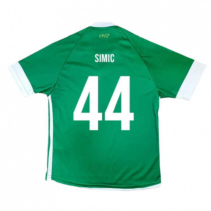 Danxen Criança Camisola Lorenco Simic #44 Verde Branco Principal 2025/26 Camisa