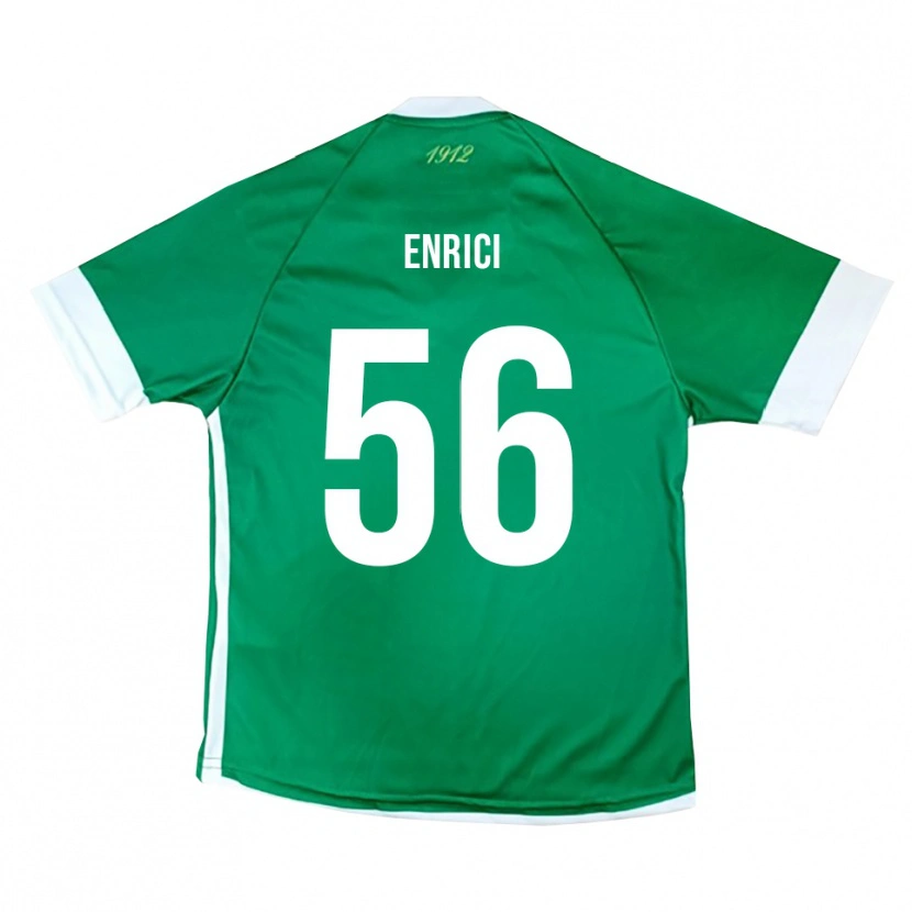 Danxen Criança Camisola Patrick Enrici #56 Verde Branco Principal 2025/26 Camisa