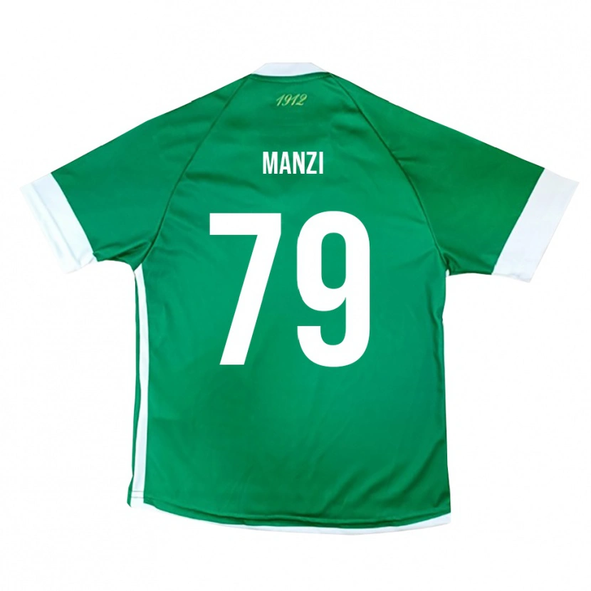 Danxen Criança Camisola Claudio Manzi #79 Verde Branco Principal 2025/26 Camisa