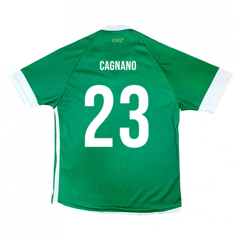 Danxen Criança Camisola Andrea Cagnano #23 Verde Branco Principal 2025/26 Camisa