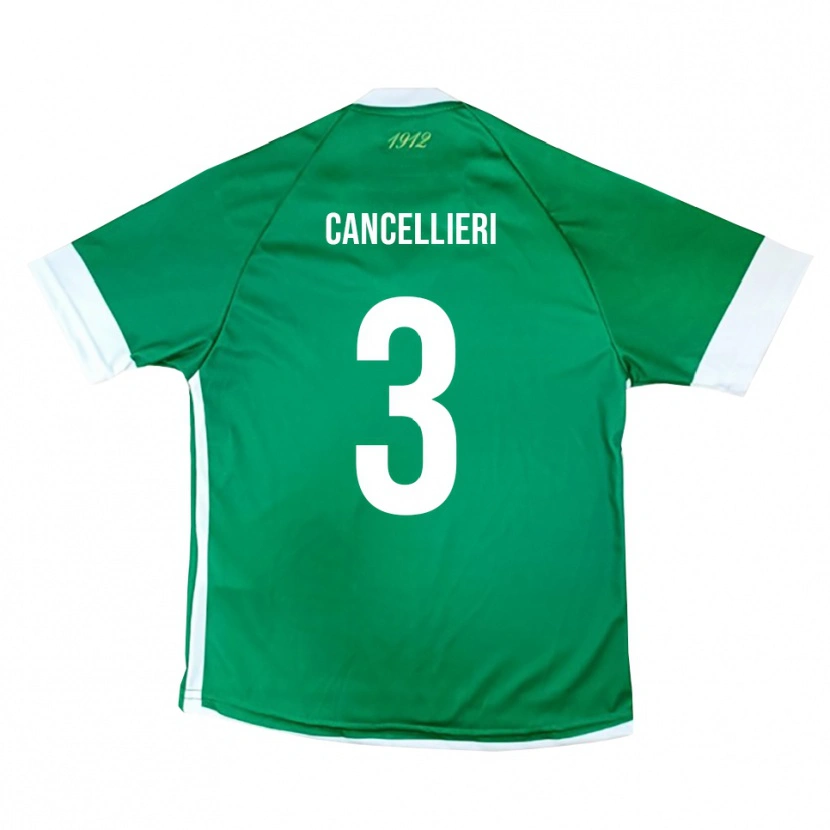 Danxen Criança Camisola Damiano Cancellieri #3 Verde Branco Principal 2025/26 Camisa