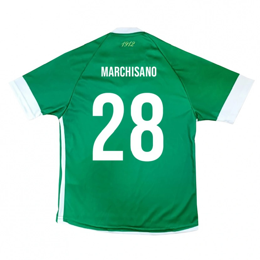 Danxen Criança Camisola Matteo Marchisano #28 Verde Branco Principal 2025/26 Camisa