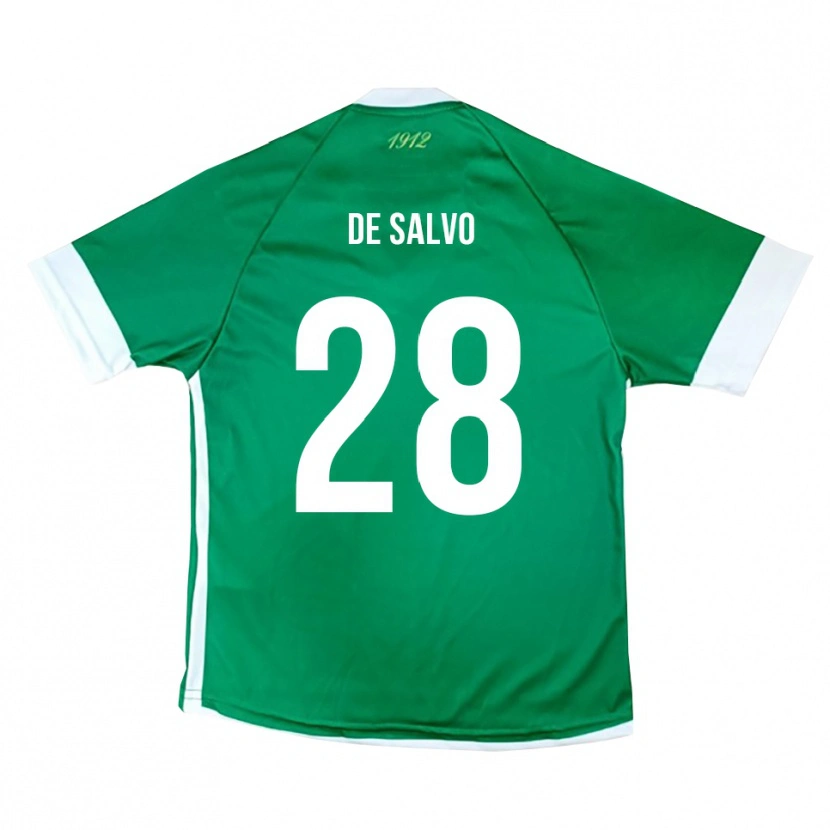 Danxen Criança Camisola Ugo De Salvo #28 Verde Branco Principal 2025/26 Camisa