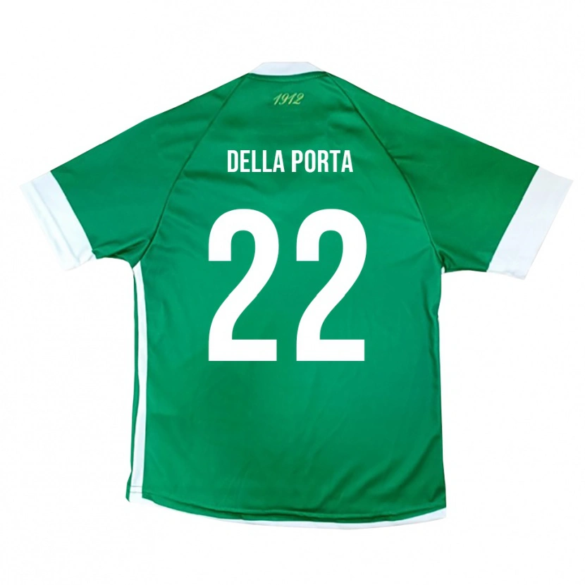 Danxen Criança Camisola Simone Della Porta #22 Verde Branco Principal 2025/26 Camisa