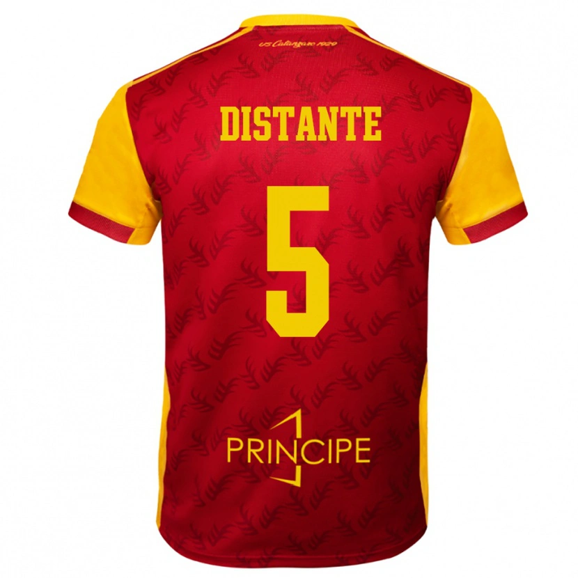 Danxen Criança Camisola Marco Distante #5 Amarelo Vermelho Principal 2025/26 Camisa