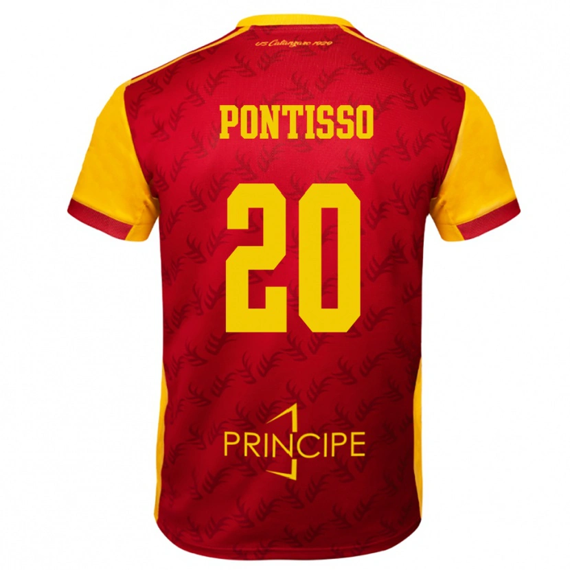 Danxen Criança Camisola Simone Pontisso #20 Amarelo Vermelho Principal 2025/26 Camisa