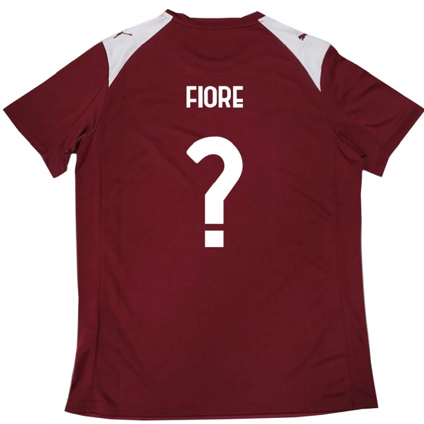 Danxen Criança Camisola Andrea Fiore #0 Borgonha Branco Principal 2025/26 Camisa