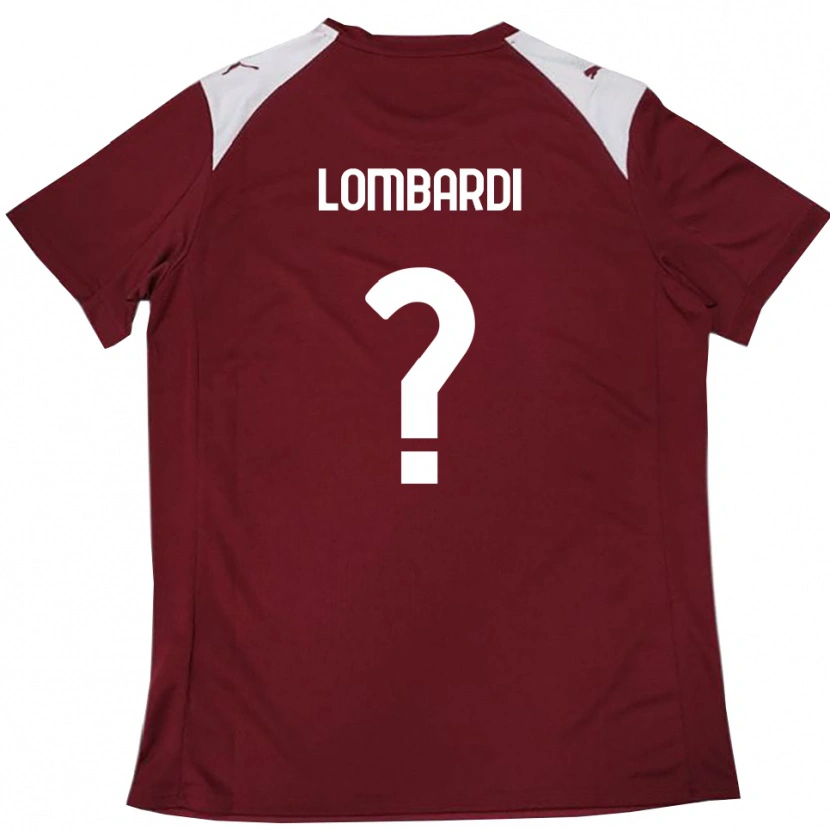 Danxen Criança Camisola Lorenzo Lombardi #0 Borgonha Branco Principal 2025/26 Camisa