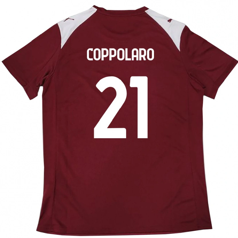 Danxen Criança Camisola Mauro Coppolaro #21 Borgonha Branco Principal 2025/26 Camisa