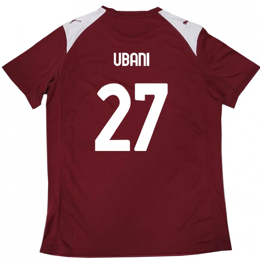Danxen Criança Camisola Marlon Ubani #27 Borgonha Branco Principal 2025/26 Camisa