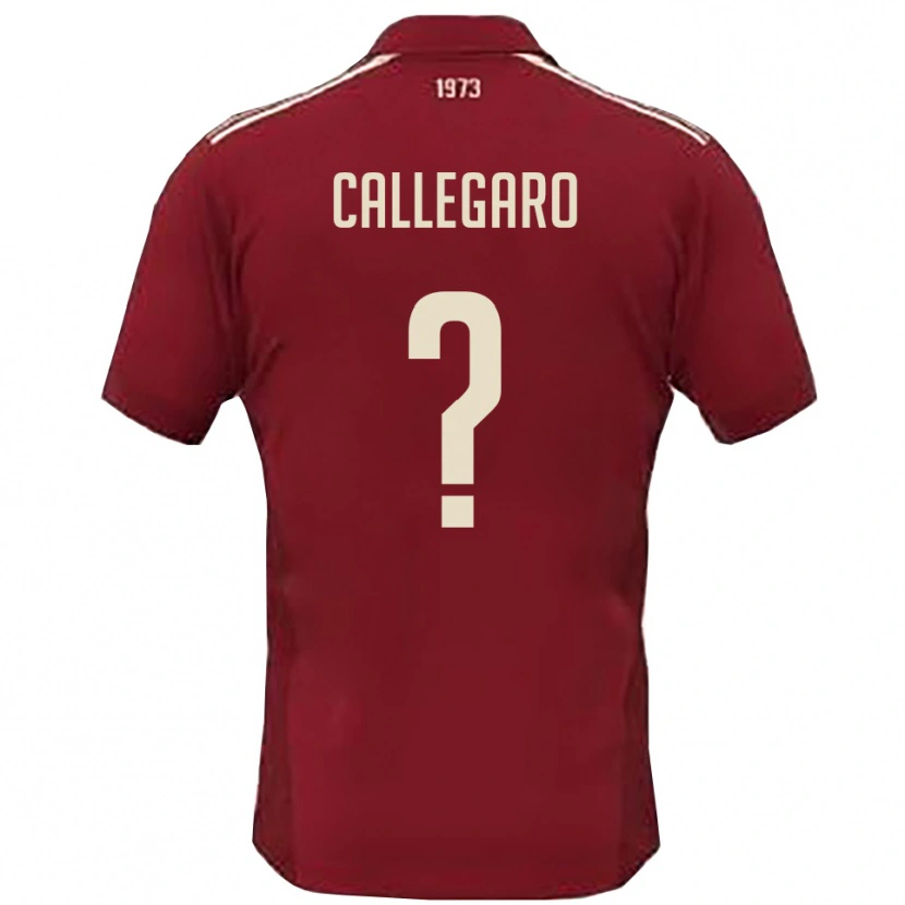 Danxen Criança Camisola Riccardo Callegaro #0 Borgonha Branco Principal 2025/26 Camisa