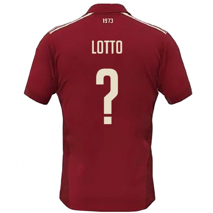 Danxen Criança Camisola Nicolò Lotto #0 Borgonha Branco Principal 2025/26 Camisa