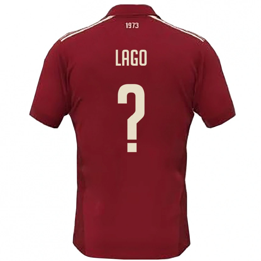 Danxen Criança Camisola Matteo Lago #0 Borgonha Branco Principal 2025/26 Camisa