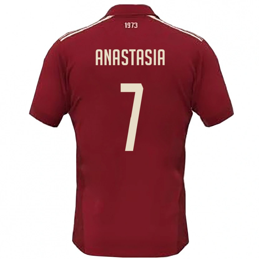 Danxen Criança Camisola Emanuele Anastasia #7 Borgonha Branco Principal 2025/26 Camisa