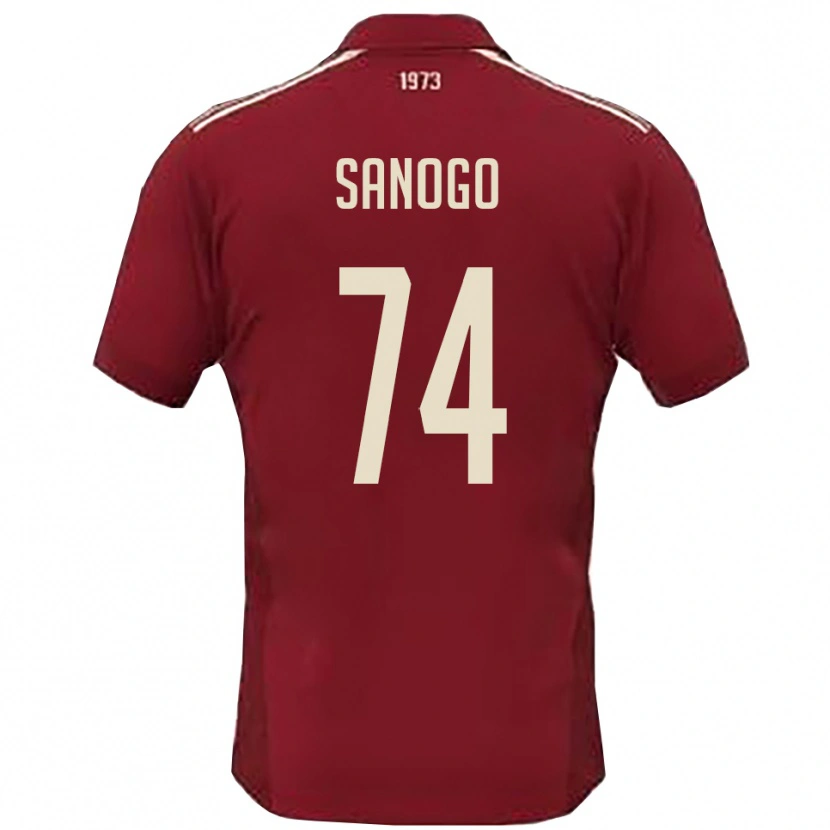 Danxen Criança Camisola Ahmed Sanogo #74 Borgonha Branco Principal 2025/26 Camisa