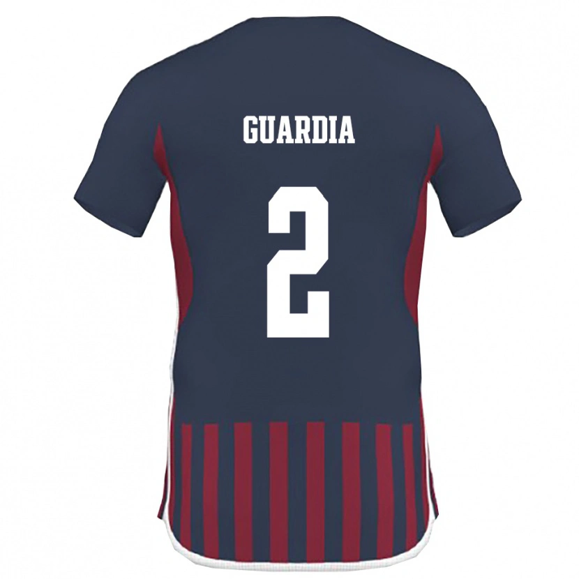 Danxen Criança Camisola Mathias Guardia #2 Marinho Vermelho Principal 2025/26 Camisa