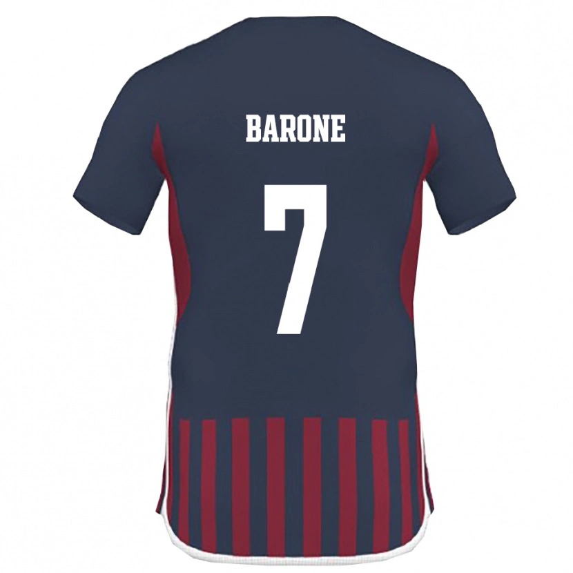 Danxen Criança Camisola Antonio Barone #7 Marinho Vermelho Principal 2025/26 Camisa