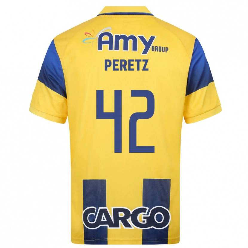Danxen Criança Camisola Dor Peretz #42 Amarelo Marinho Principal 2025/26 Camisa