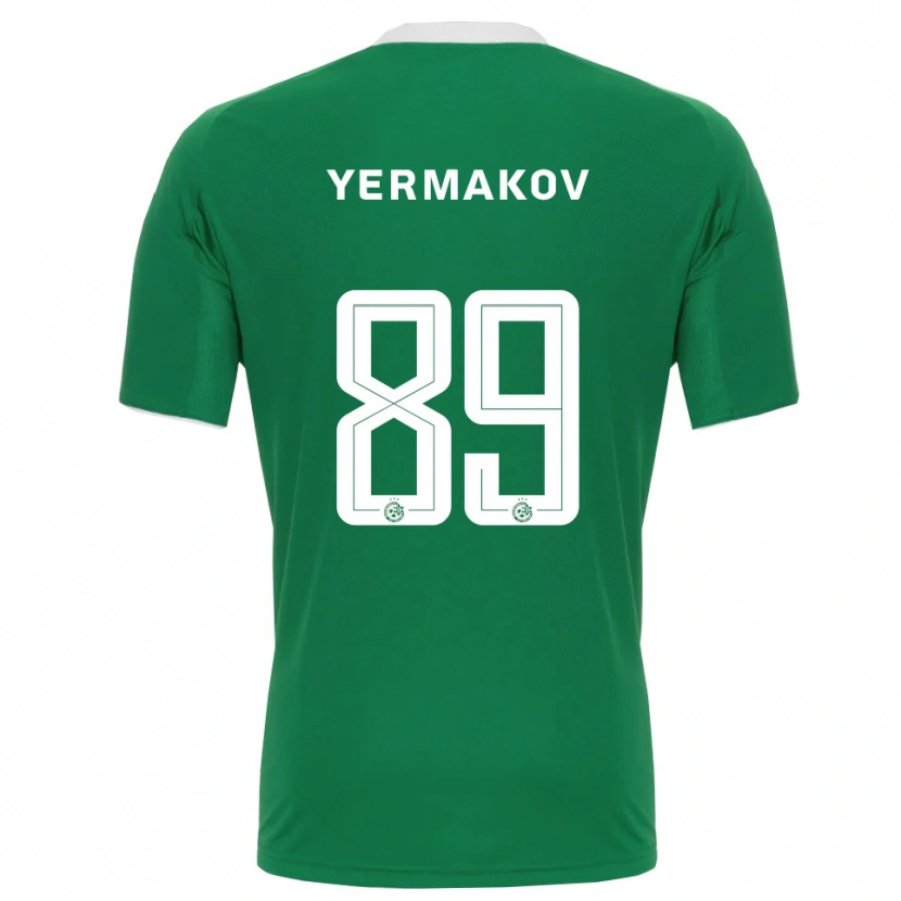Danxen Criança Camisola Georgiy Yermakov #89 Verde Branco Principal 2025/26 Camisa