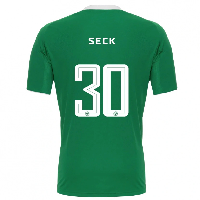 Danxen Criança Camisola Abdoulaye Seck #30 Verde Branco Principal 2025/26 Camisa