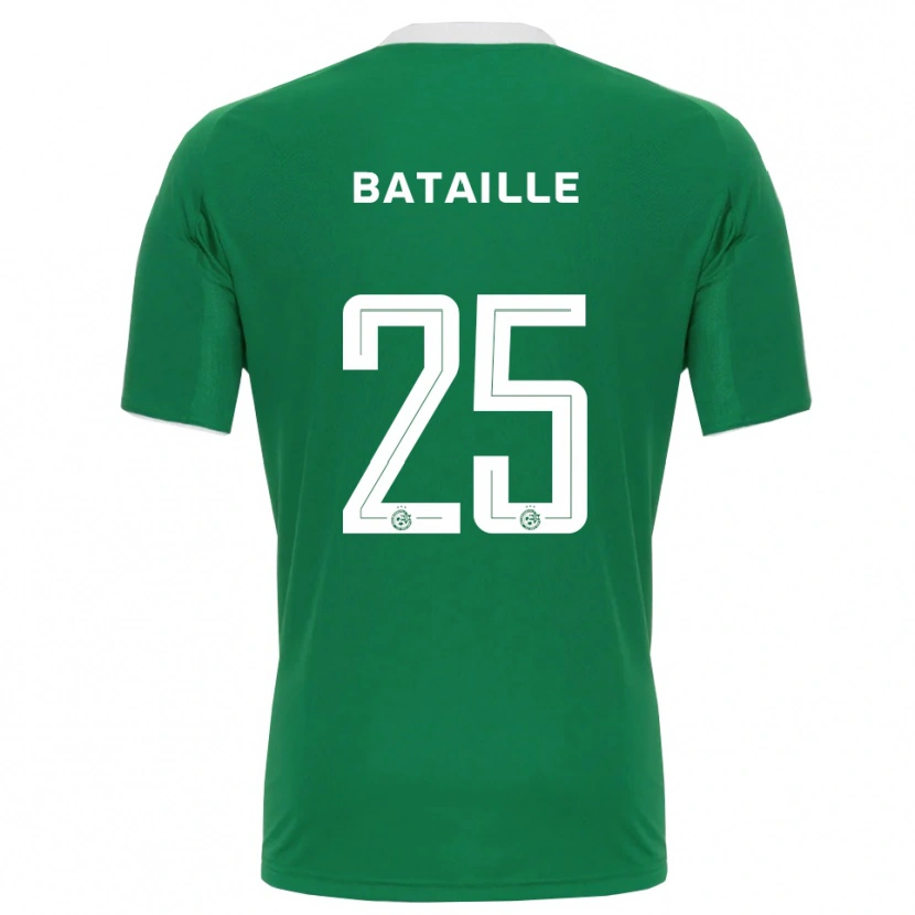 Danxen Criança Camisola Jelle Bataille #25 Verde Branco Principal 2025/26 Camisa