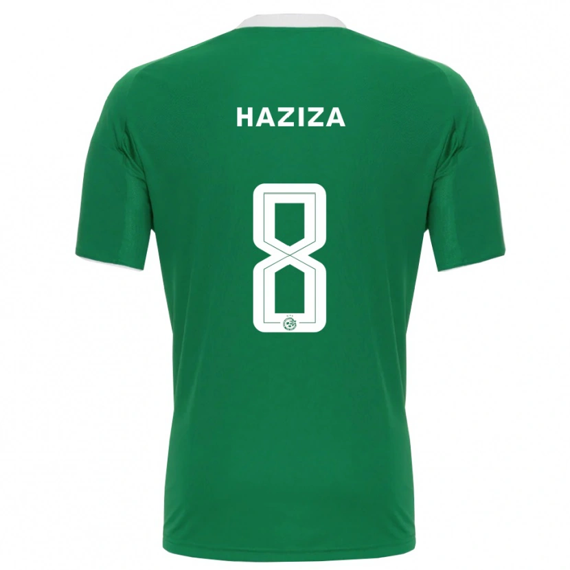 Danxen Criança Camisola Dolev Haziza #8 Verde Branco Principal 2025/26 Camisa