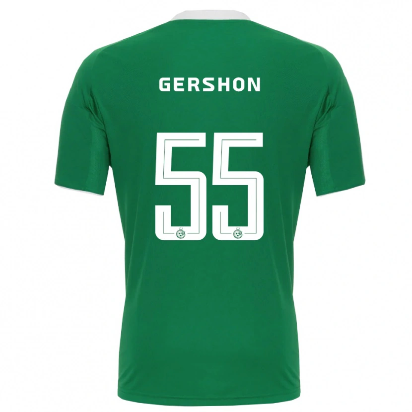 Danxen Criança Camisola Rami Gershon #55 Verde Branco Principal 2025/26 Camisa