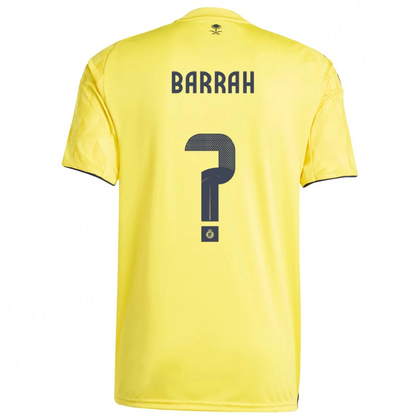 Danxen Criança Camisola Muhannad Barrah #0 Amarelo Preto Principal 2025/26 Camisa