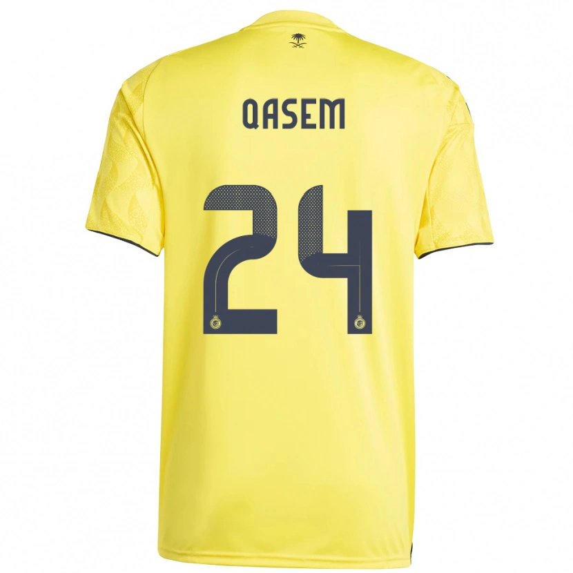 Danxen Criança Camisola Mohammed Qasem #24 Amarelo Preto Principal 2025/26 Camisa