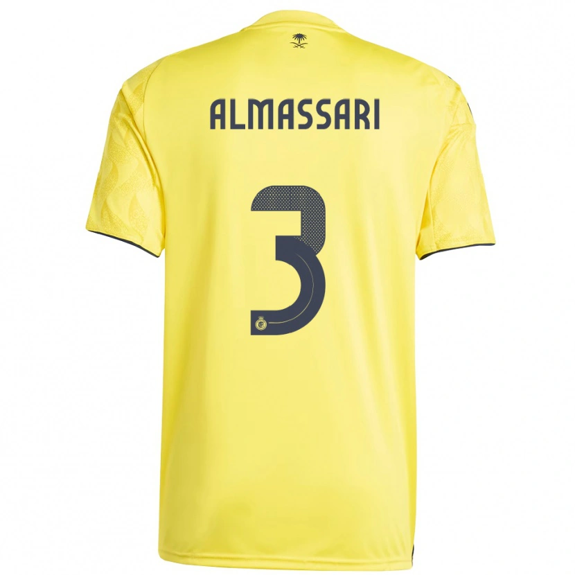 Danxen Criança Camisola Wadha Almassari #3 Amarelo Preto Principal 2025/26 Camisa