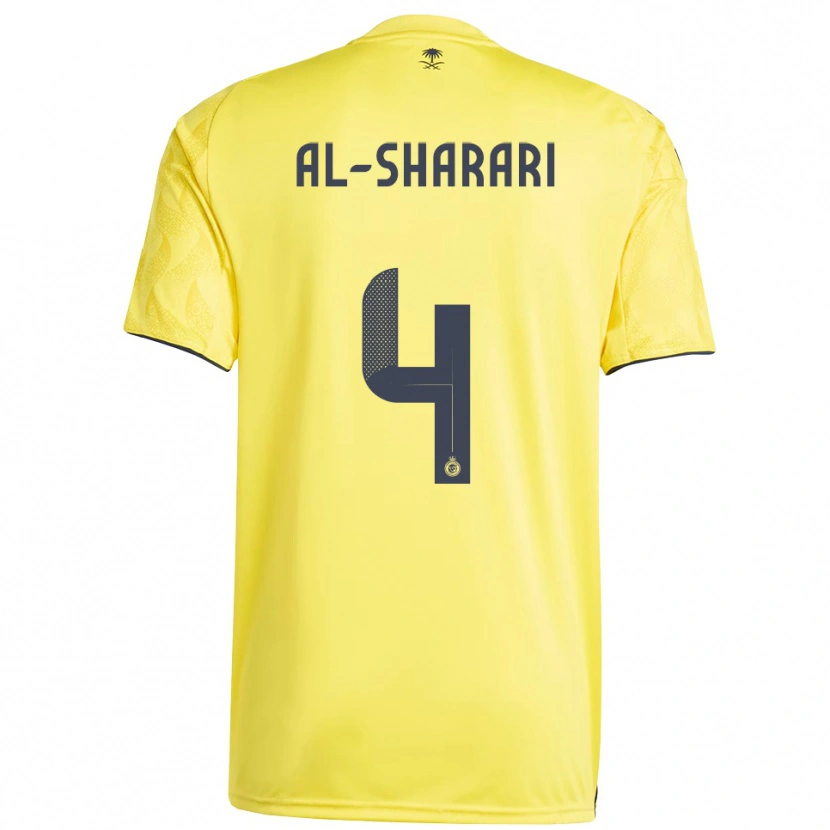 Danxen Criança Camisola Nader Al-Sharari #4 Amarelo Preto Principal 2025/26 Camisa