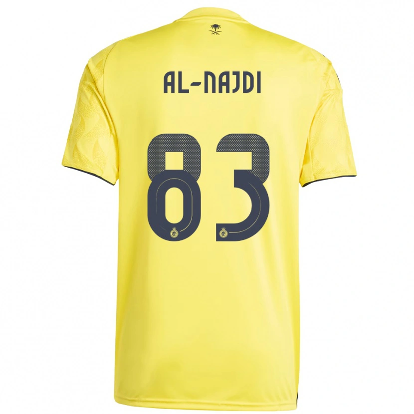 Danxen Criança Camisola Salem Al-Najdi #83 Amarelo Preto Principal 2025/26 Camisa