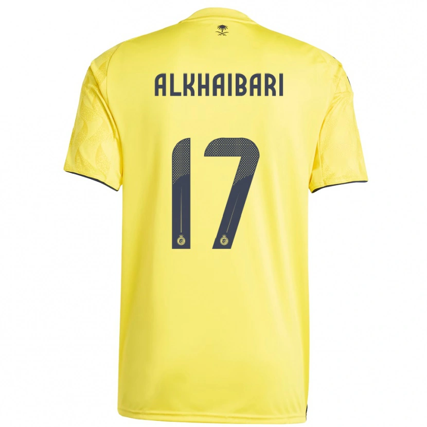 Danxen Criança Camisola Abdullah Al-Khaibari #17 Amarelo Preto Principal 2025/26 Camisa