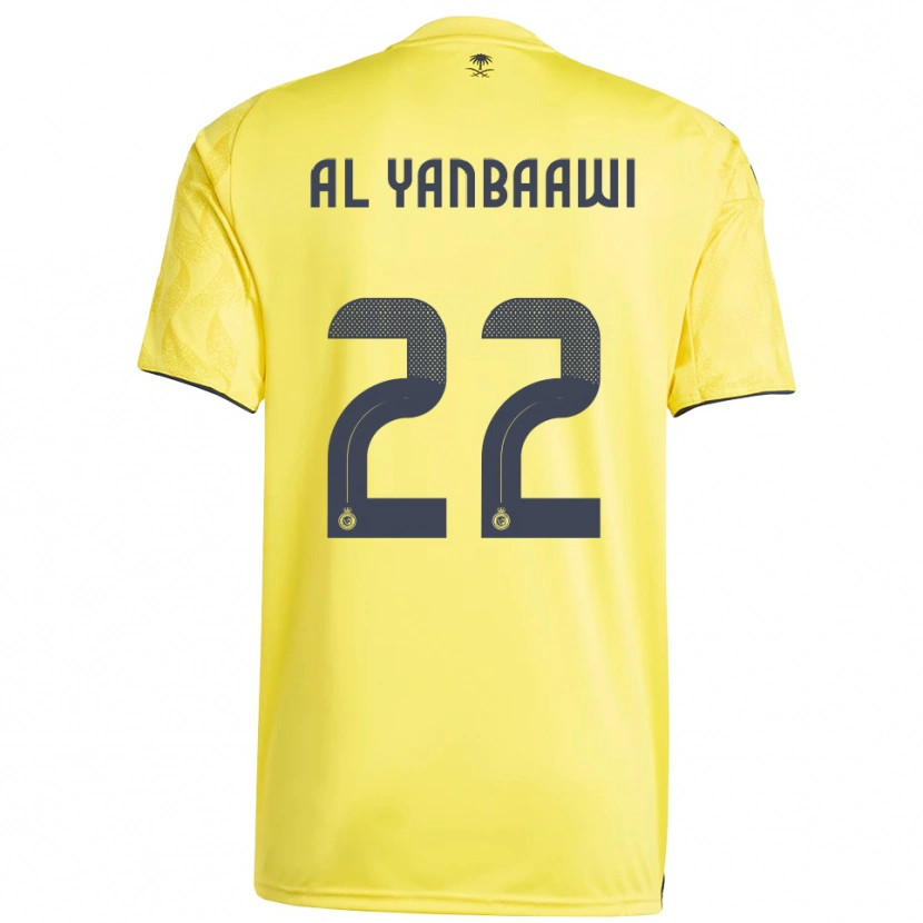 Danxen Criança Camisola Tahani Al-Yanbaawi #22 Amarelo Preto Principal 2025/26 Camisa