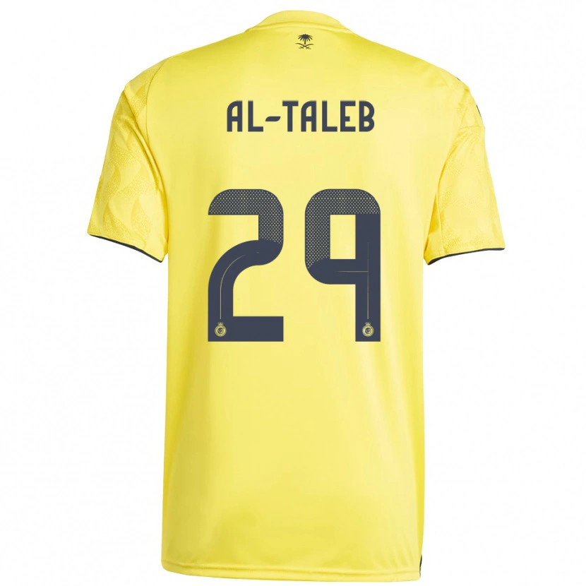 Danxen Criança Camisola Fahad Al-Taleb #29 Amarelo Preto Principal 2025/26 Camisa