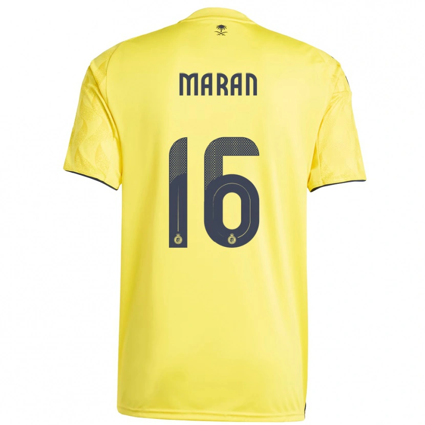 Danxen Criança Camisola Mohammed Marran #16 Amarelo Preto Principal 2025/26 Camisa