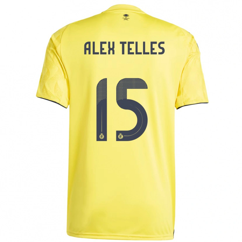 Danxen Criança Camisola Alex Telles #15 Amarelo Preto Principal 2025/26 Camisa