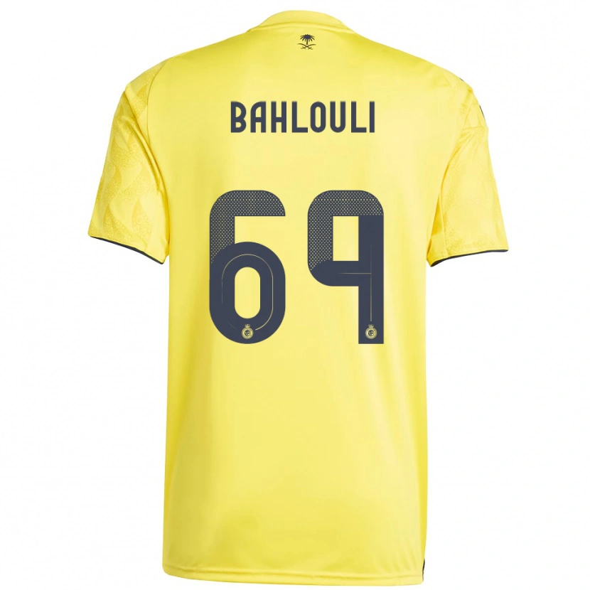 Danxen Criança Camisola Nesrine Bahlouli #69 Amarelo Preto Principal 2025/26 Camisa