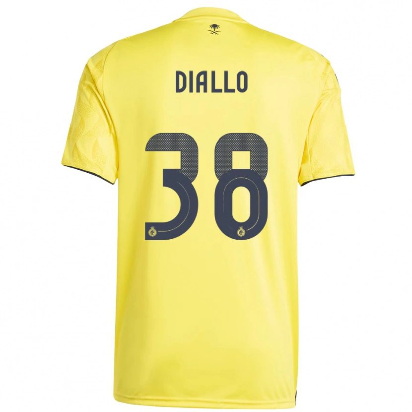 Danxen Criança Camisola Aminata Diallo #38 Amarelo Preto Principal 2025/26 Camisa