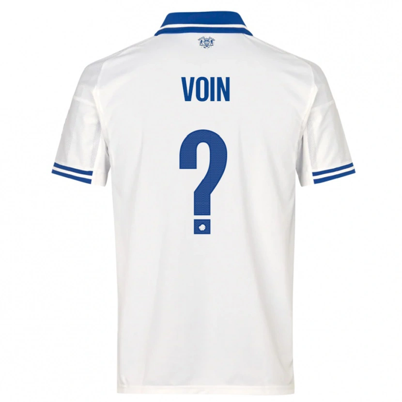 Danxen Criança Camisola Simon Voin #0 Branco Azul Principal 2025/26 Camisa