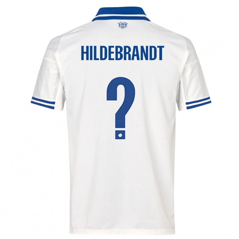 Danxen Criança Camisola Sylvester Hildebrandt #0 Branco Azul Principal 2025/26 Camisa