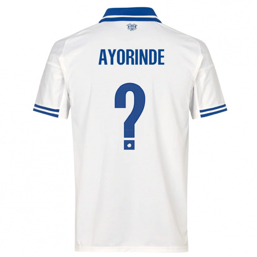 Danxen Criança Camisola Noah Ayorinde #0 Branco Azul Principal 2025/26 Camisa