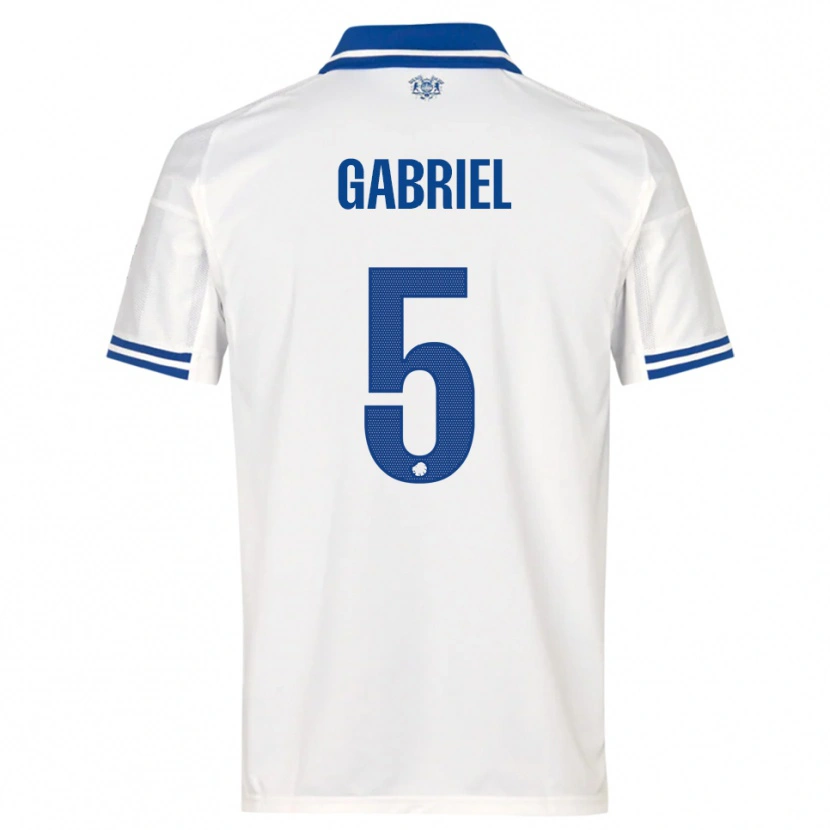 Danxen Criança Camisola Gabriel Pereira #5 Branco Azul Principal 2025/26 Camisa