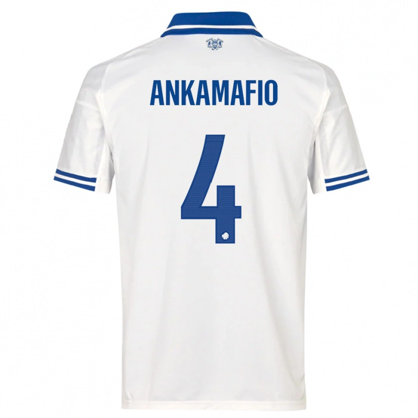 Danxen Criança Camisola Graham Ankamafio #4 Branco Azul Principal 2025/26 Camisa