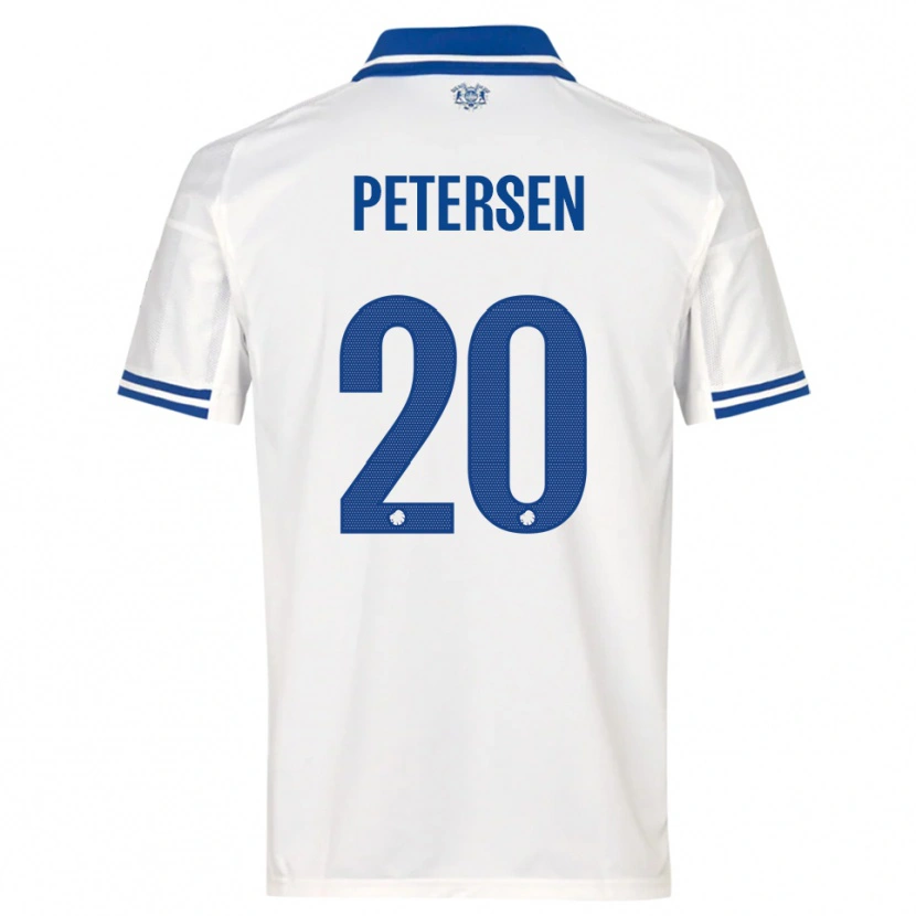 Danxen Criança Camisola Frederik Petersen #20 Branco Azul Principal 2025/26 Camisa