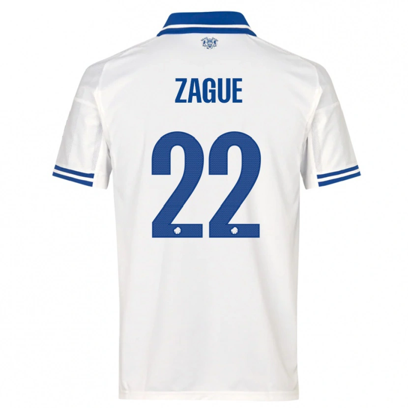 Danxen Criança Camisola Yoram Zague #22 Branco Azul Principal 2025/26 Camisa