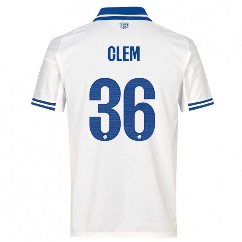 Danxen Criança Camisola William Clem #36 Branco Azul Principal 2025/26 Camisa