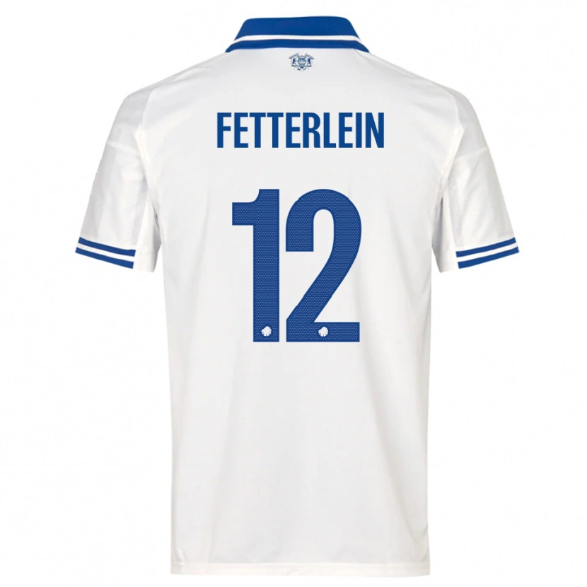 Danxen Criança Camisola Sean Fetterlein #12 Branco Azul Principal 2025/26 Camisa