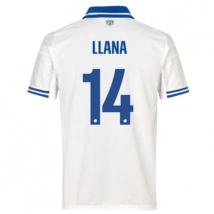 Danxen Criança Camisola Brandon Llana #14 Branco Azul Principal 2025/26 Camisa